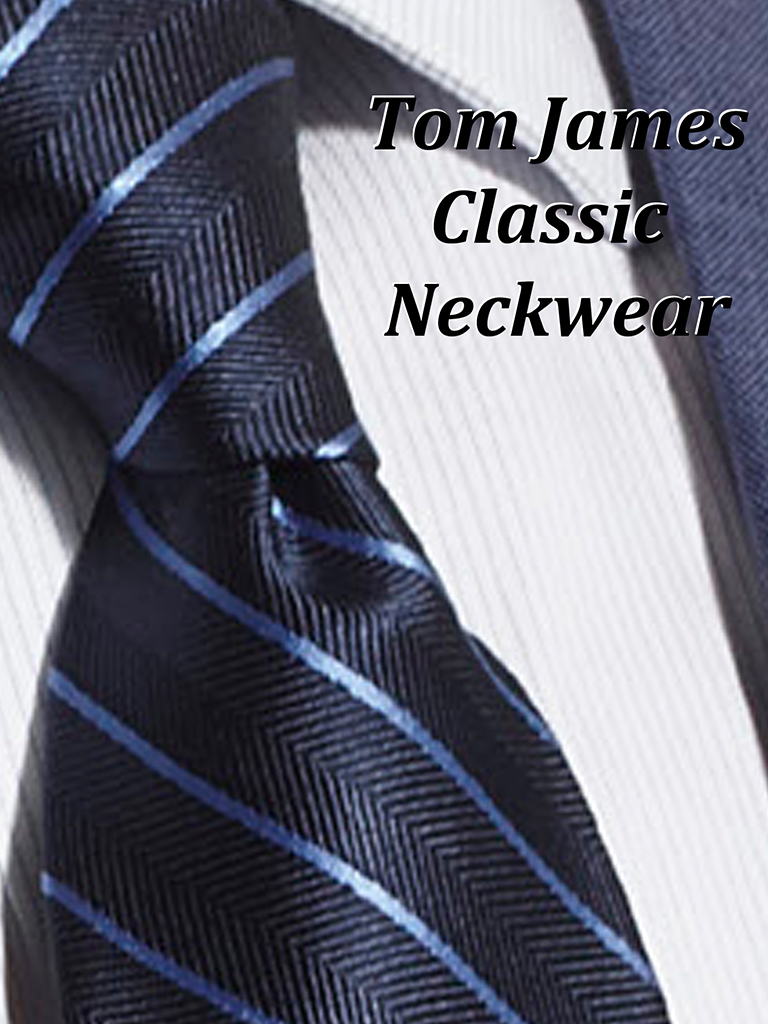 Tom James Men's Silk Necktie. Pink, Blue, White. 60”x3” - Men's accessories