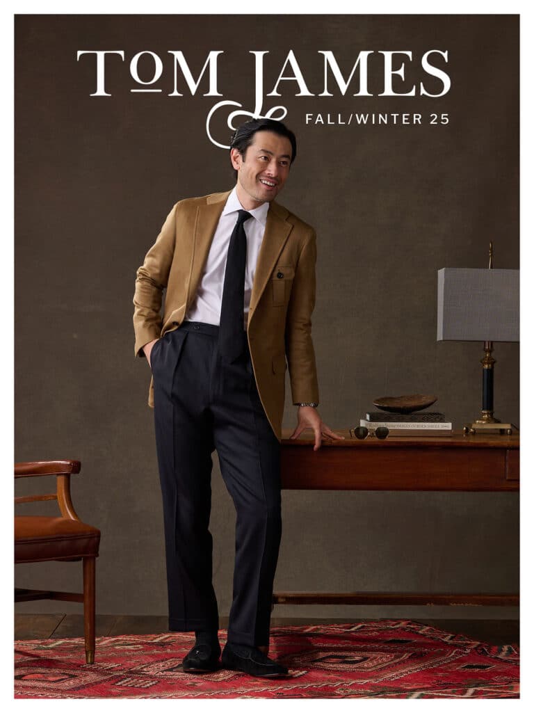 tom james fall lookbook 2025 erik peterson custom suits bespoke