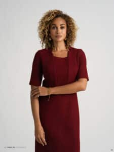 womens custom red dress