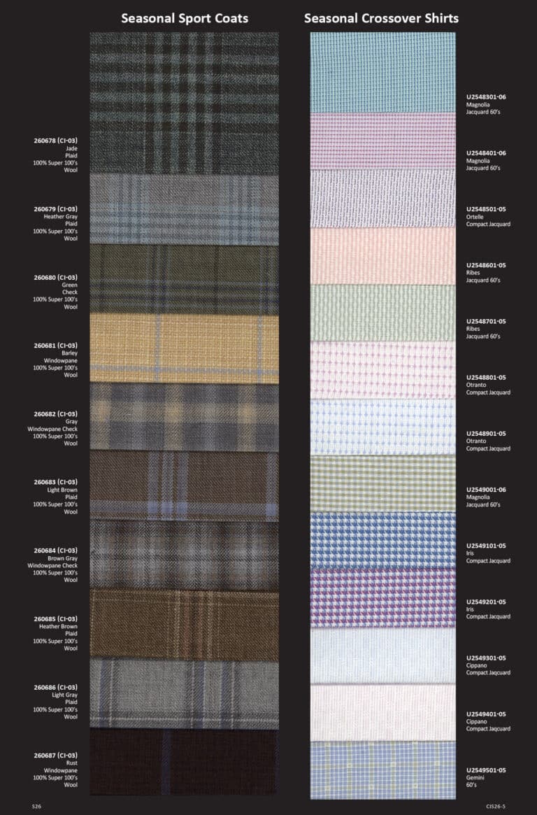 erik peterson tom james company custom suits shirts dress jackets corporate image spring summer 2026