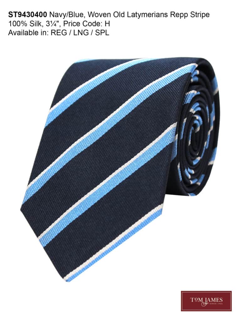 rep strip tie blue and light blue