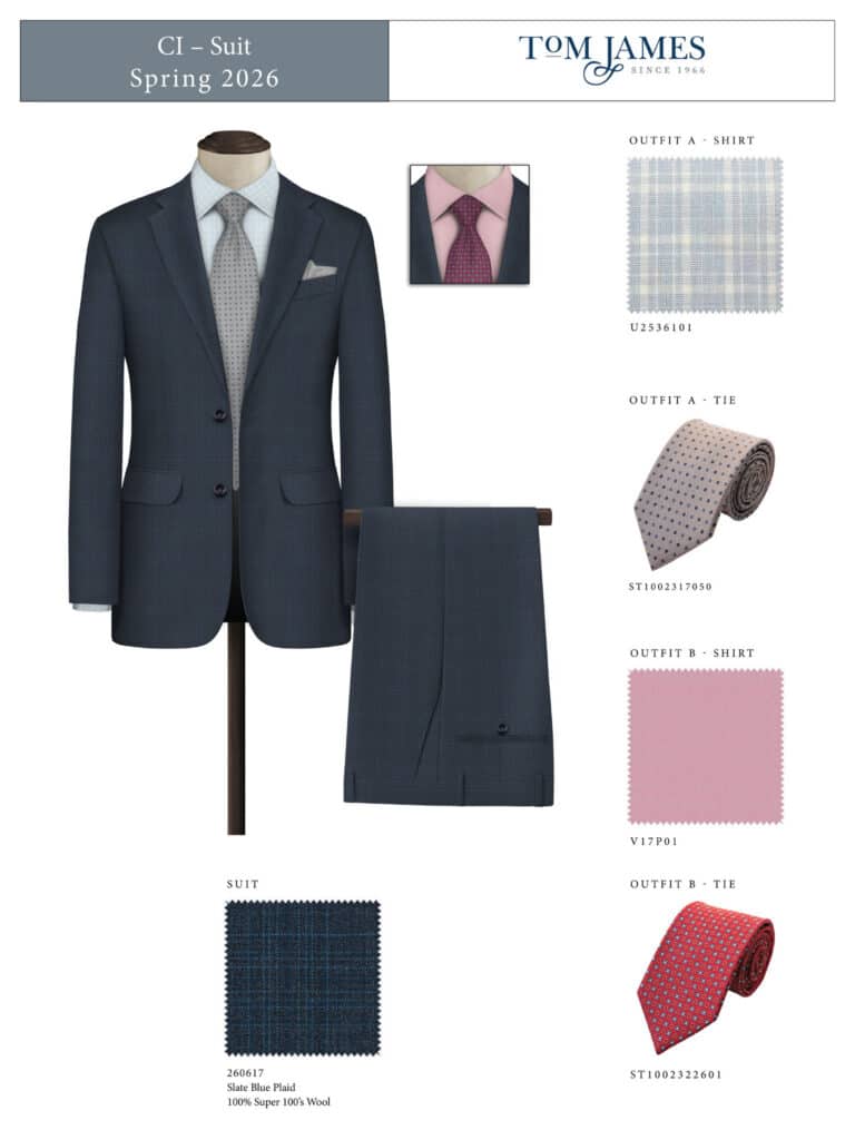 suit and tie corporate image looks blue