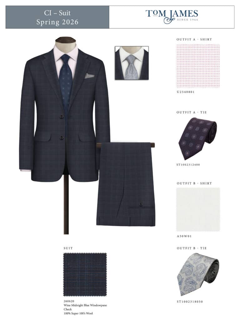 suit and tie corporate image looks navy