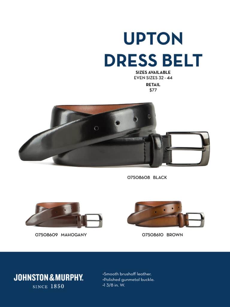 johnston murphy shoes belts and bags