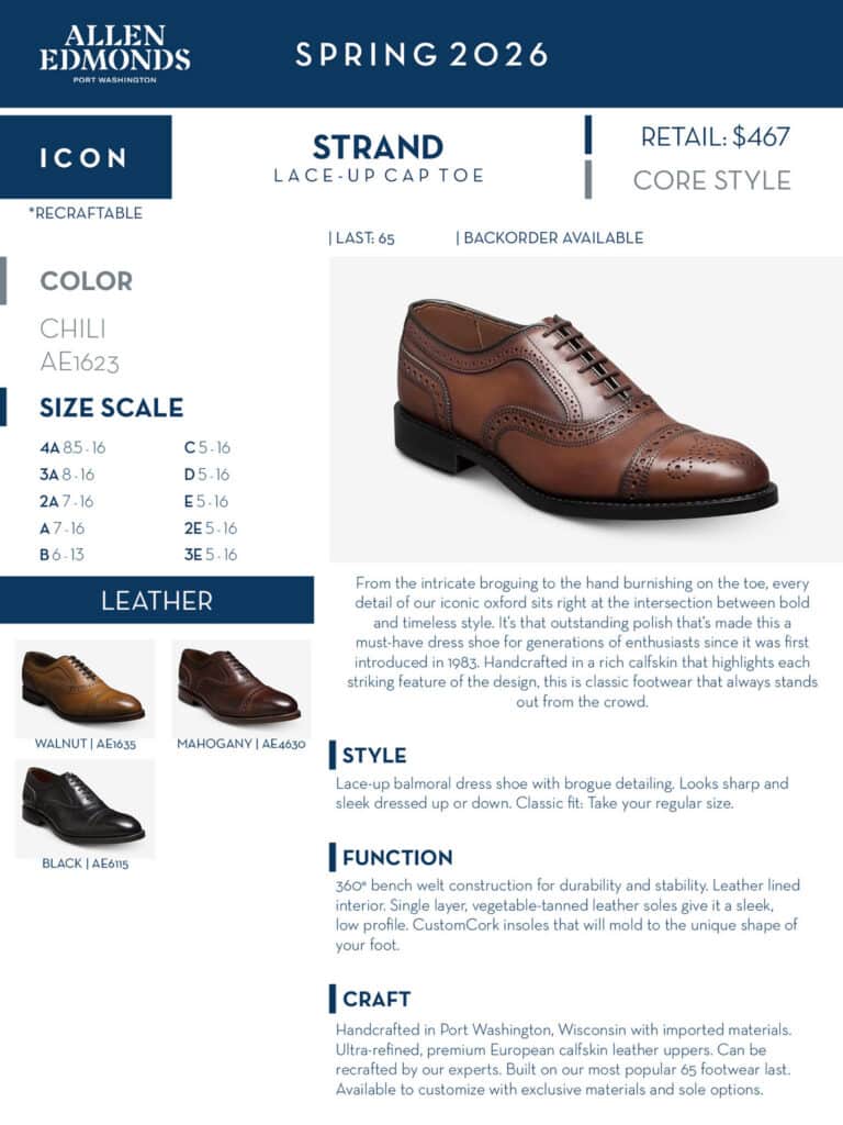 Allen Edmonds mens shoes belts captoe lace up sneaker slip on