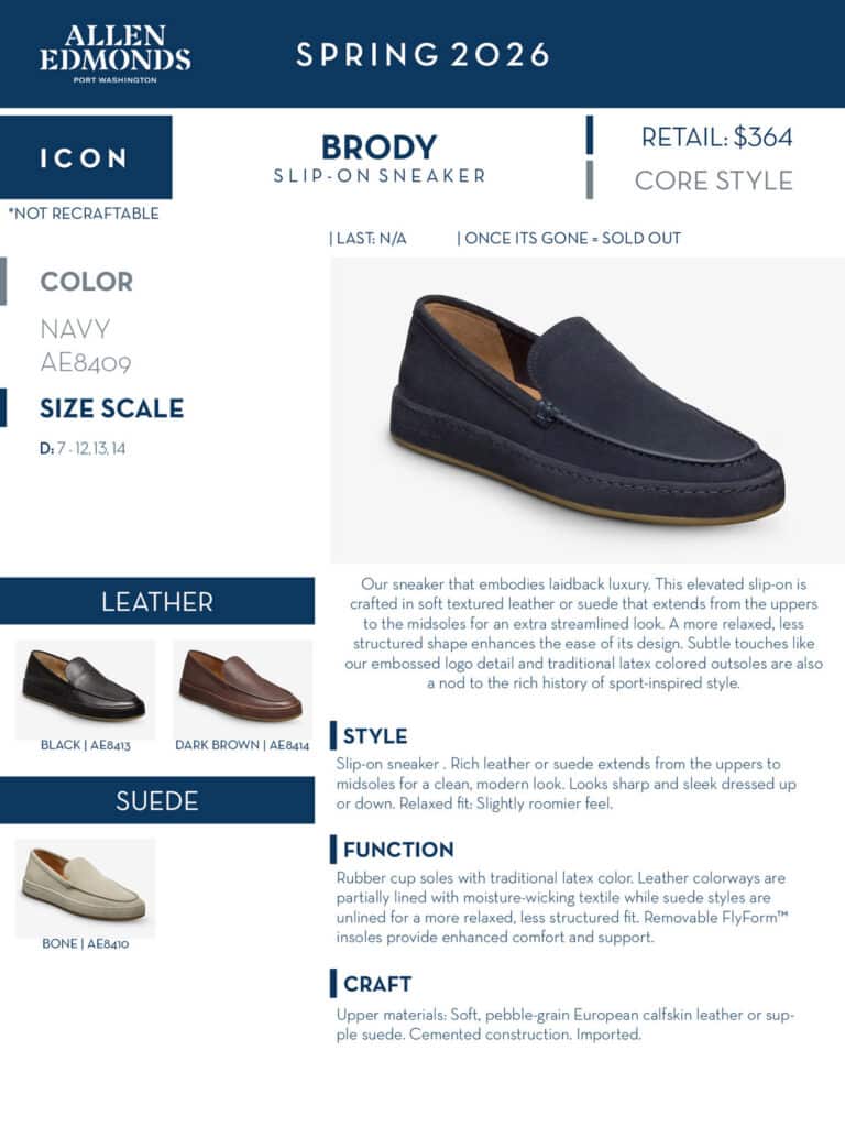 Allen Edmonds mens shoes belts captoe lace up sneaker slip on