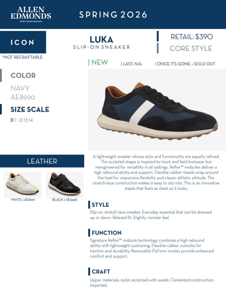 Allen Edmonds mens shoes belts captoe lace up sneaker slip on