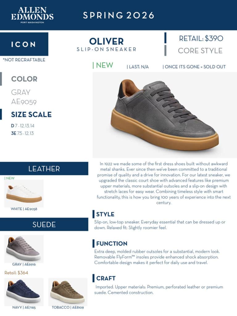 Allen Edmonds mens shoes belts captoe lace up sneaker slip on