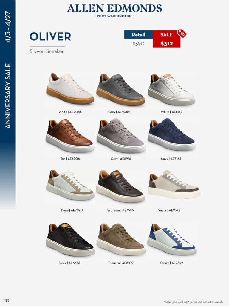 allen edmonds shoe shoes anniersary sale tampa sarasota bradenton