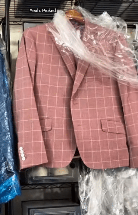 Pink windowpane suit tom james erik peterson