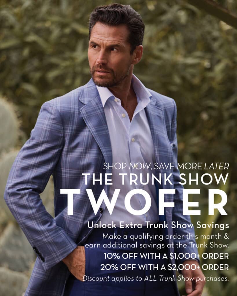 Tom James Twofer For Men and Women Trunk Show 2026