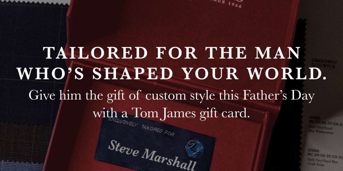 Tom James Gift Card Fathers Day 2025 Erik peterson Custom Suits Tampa Sarasota Lakeland